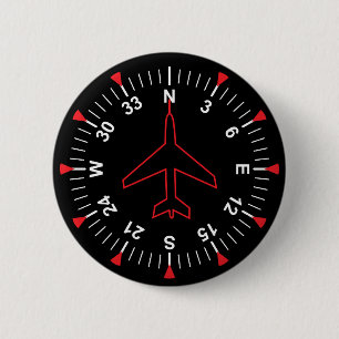 Flight Instruments Pinback Button