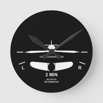Flight Instruments Round Clock by robyriker at Zazzle
