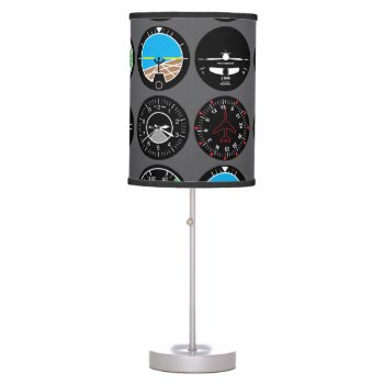 Flight Instruments Table Lamp by robyriker at Zazzle