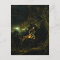 Flight into Egypt by Rembrandt Postcard