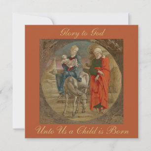 Flight into Egypt Christian Christmas Greeting Card