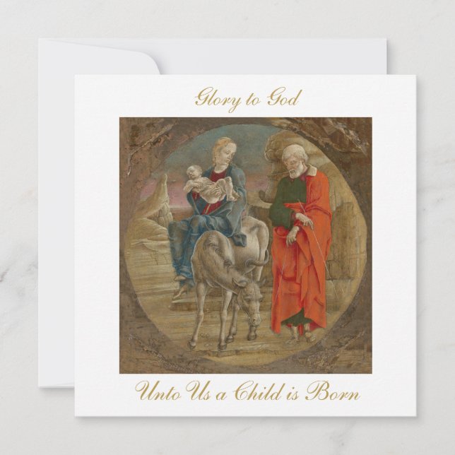 Flight into Egypt Christian Christmas Greeting Card (Front)