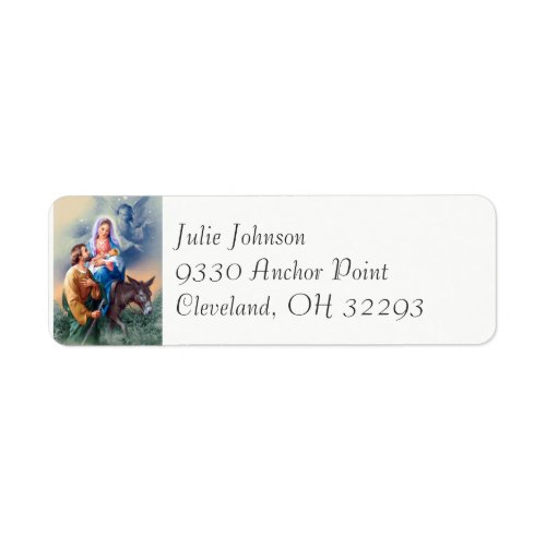 Flight into Egypt Christmas Personalized Label