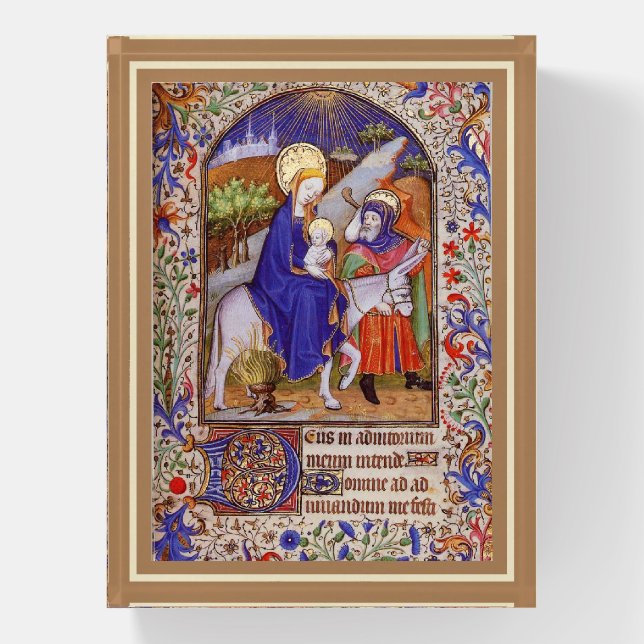"Flight into Egypt" Mary Joseph and Jesus Paperweight (Vertical)