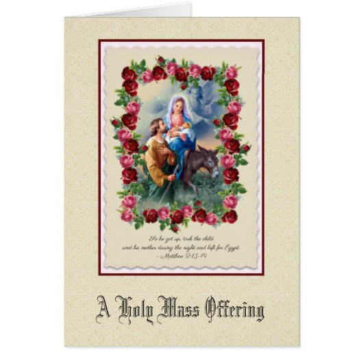 Flight into Egypt Roses Mass Offering Memorial (Front)