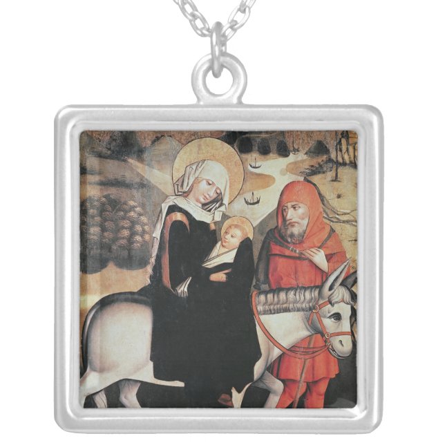 Flight Into Egypt Silver Plated Necklace (Front)