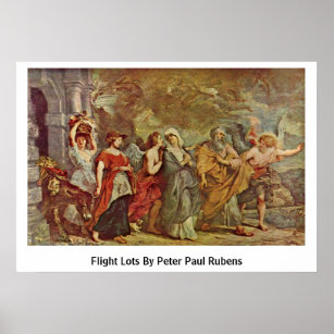 Flight Lots By Peter Paul Rubens Poster