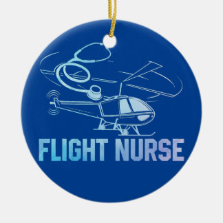 Flight Nurse Heartbeat Practitioner Nursing RN Ceramic Ornament