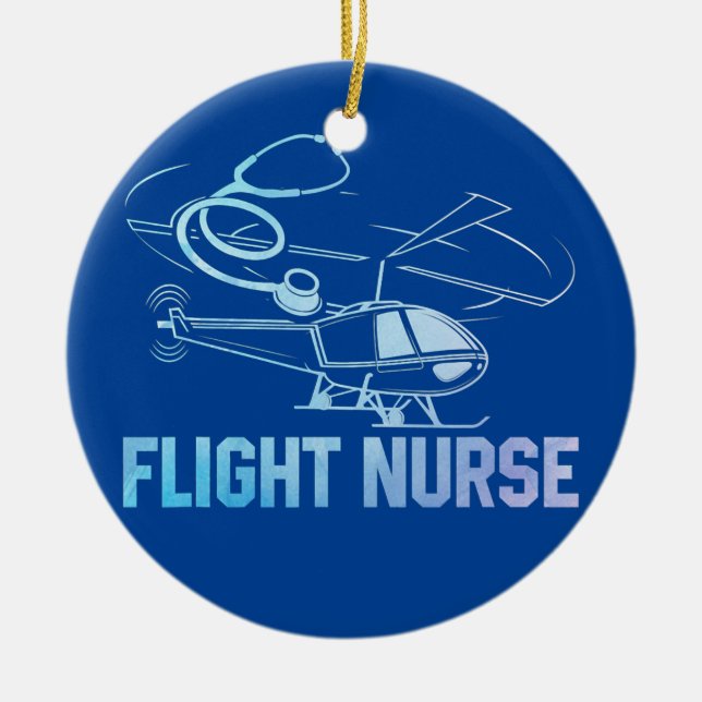 Flight Nurse Heartbeat Practitioner Nursing RN  Ceramic Ornament (Front)