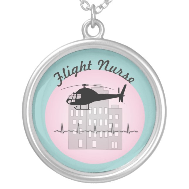 Flight Nurse Necklace Sterling Silver (Front)