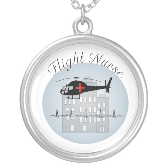 Flight Nurse Necklace Sterling Silver (Front)
