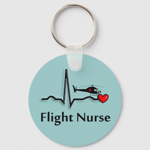 Flight Nurse QRS  Helicopter Design Keychain