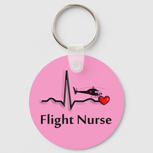 Flight Nurse QRS  Helicopter Design Keychain