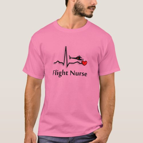 Flight Nurse QRS  Helicopter Design T_Shirt