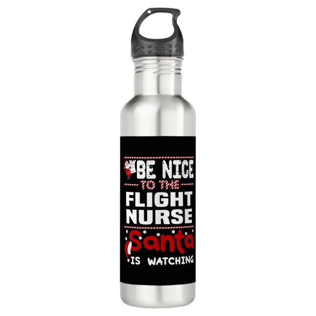 Flight Nurse Stainless Steel Water Bottle (Front)