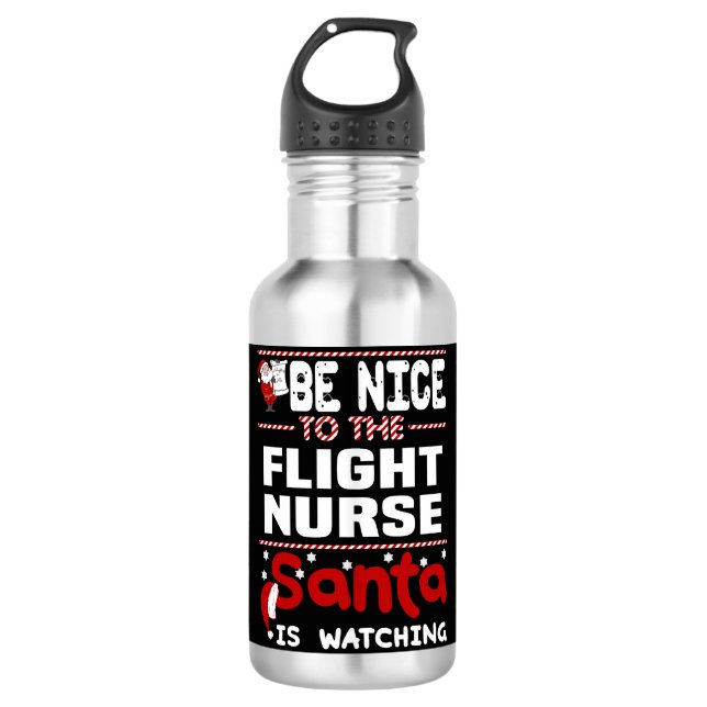 Flight Nurse Stainless Steel Water Bottle (Front)