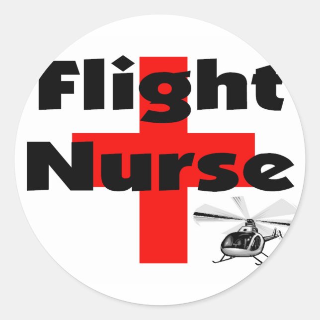 "Flight Nurse" Unique Gift Ideas Classic Round Sticker (Front)