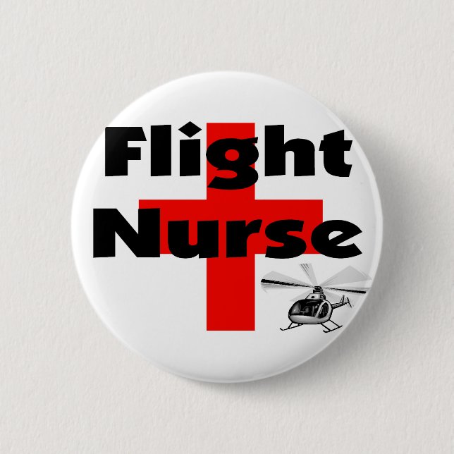 "Flight Nurse" Unique Gift Ideas Pinback Button (Front)