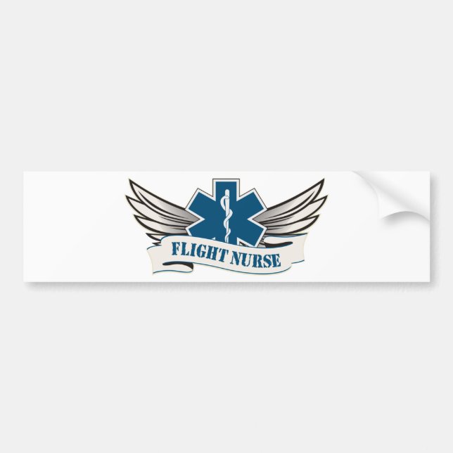 flight nurse wings bumper sticker (Front)