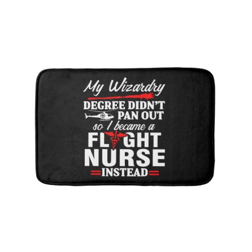 Flight Nurse Wizardry Degree Practitioner Nursing Bath Mat