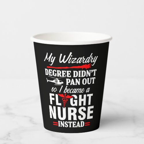 Flight Nurse Wizardry Degree Practitioner Nursing Paper Cups