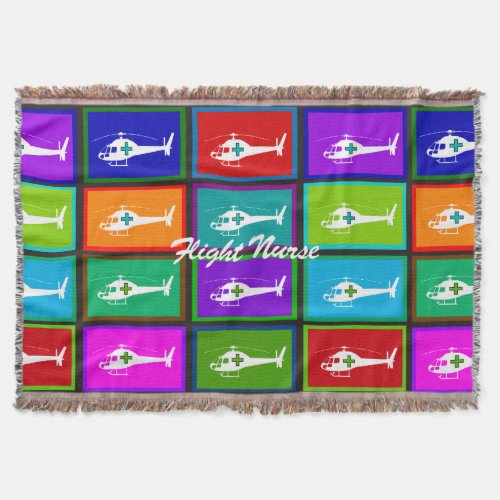 Flight Nurse Woven Pop Art Blanket