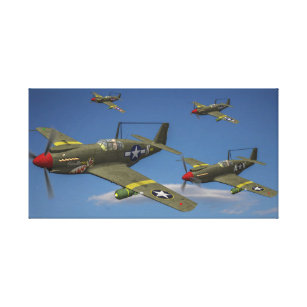 Flight of A-36 Apache Dive Bombers Canvas Print