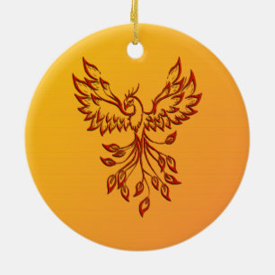 Flight of A Phoenix Ceramic Ornament