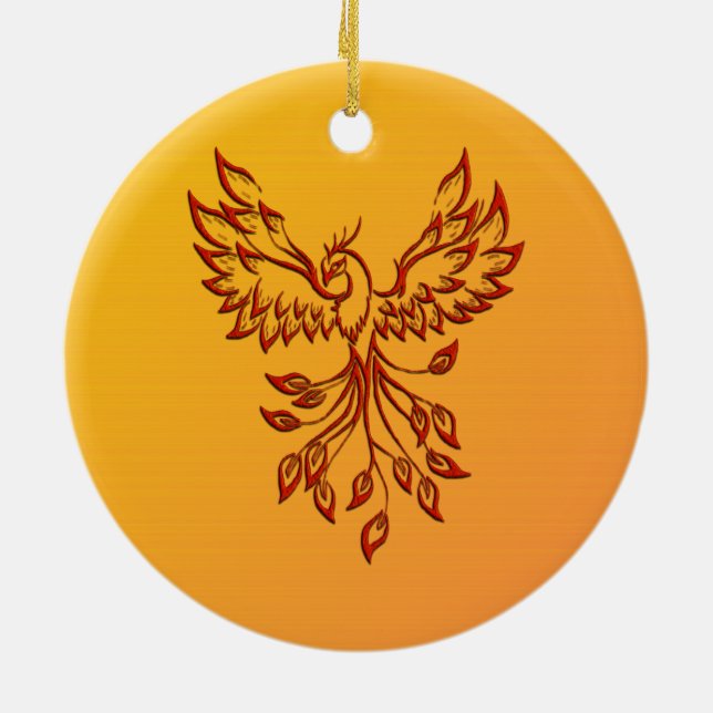 Flight of A Phoenix Ceramic Ornament (Back)