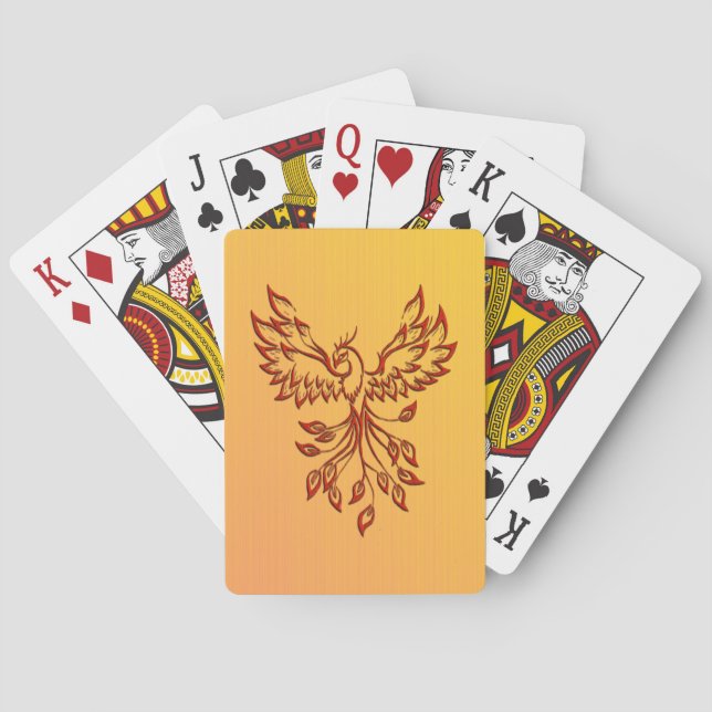 Flight of A Phoenix Poker Cards (Back)