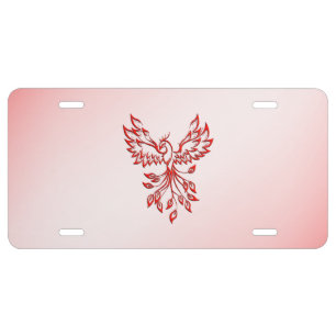 Flight of A Phoenix Red License Plate