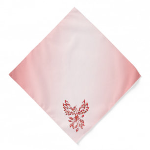 Flight of A Phoenix Red on Pink Bandana