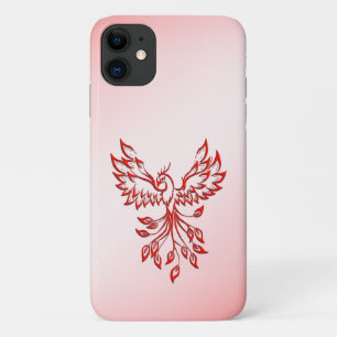 Flight of A Phoenix Red on Pink iPhone 11 Case
