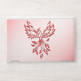Flight of A Phoenix Red on Pink HP Laptop Skin
