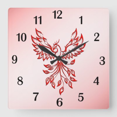 Flight of A Phoenix Red on Pink