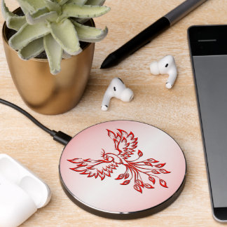 Flight of A Phoenix Red Wireless Charger