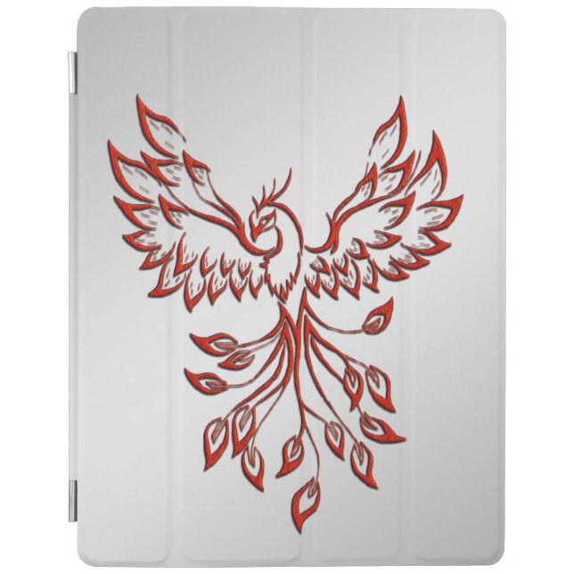 Flight of A Phoenix Silver iPad Smart Cover (Front)
