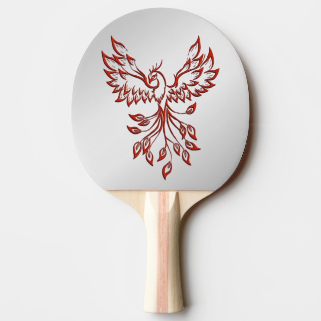 Flight of A Phoenix Silver Ping-Pong Paddle (Back)