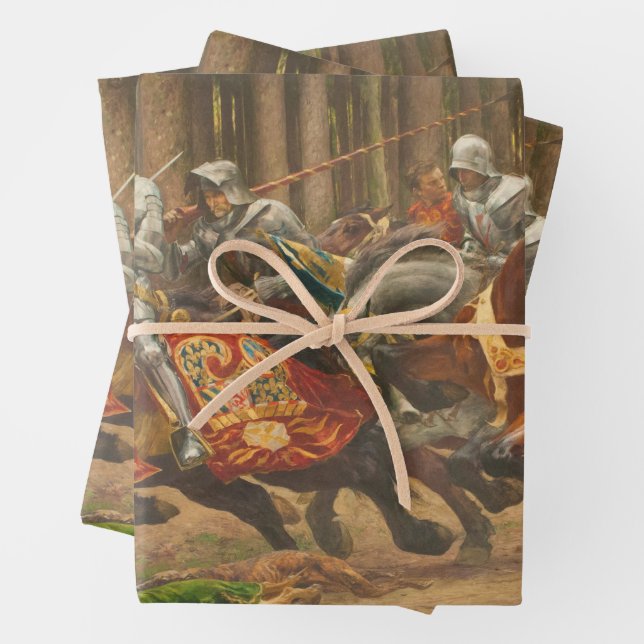 Flight of Charles the Bold on Horseback Wrapping Paper Sheets (In situ)