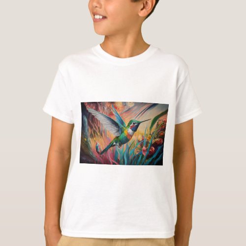 Flight of color Hummingbird Masterpiece T_Shirt