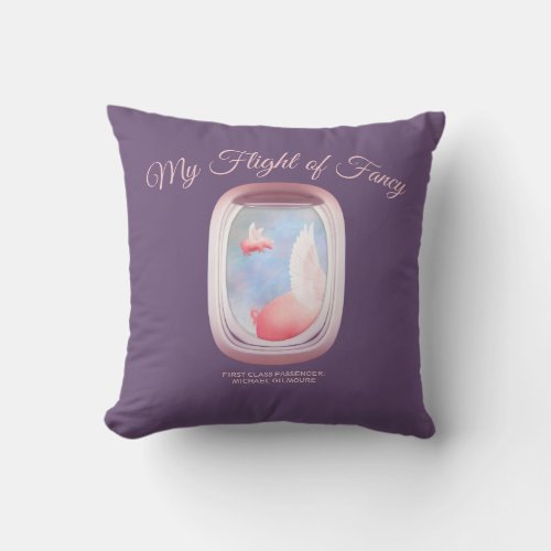 Flight of Fancy_Where Pigs Fly Throw Pillow
