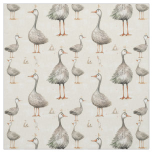 Flight of Fancy: Whimsy Geese Fabric