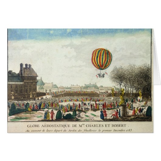 Flight of Jacques Charles  and Nicholas Robert Cards (Front Horizontal)
