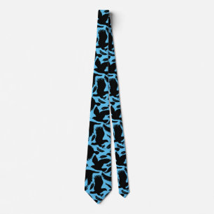 Flight of the Eagles black.w L blue BG Neck Tie