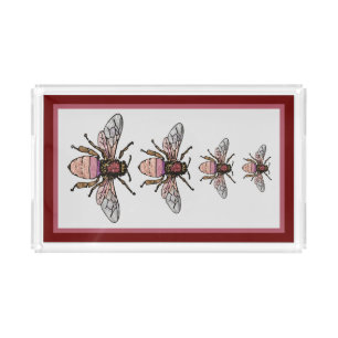 Flight of the glitter bees acrylic tray