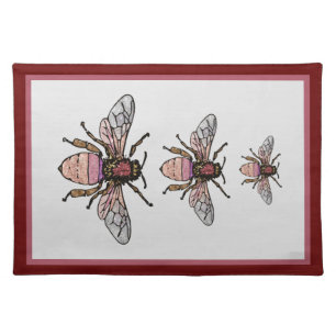 Flight of the glitter bees cloth placemat