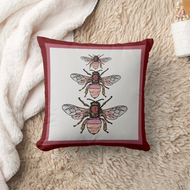 Flight of the glitter bees throw pillow (Blanket)