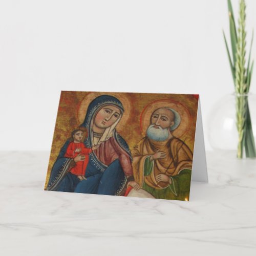 Flight of the Holy Family in Egypt Holiday Card
