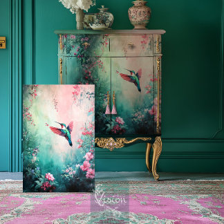 Flight of the Hummingbird, Ethereal Floral Tissue Paper