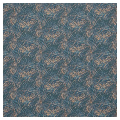 Flight of the peacock abstract pattern fabric